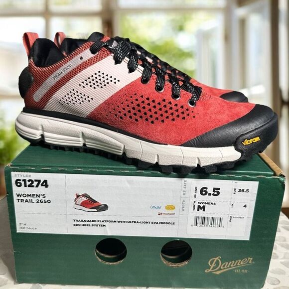 DANNER TRAIL 2650 3" HOT SAUCE WOMEN'S TERRAIN HIKING SHOES BOOTS - Picture 13 of 16